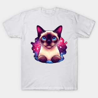 Siamese Cat in the Galaxy T-Shirt